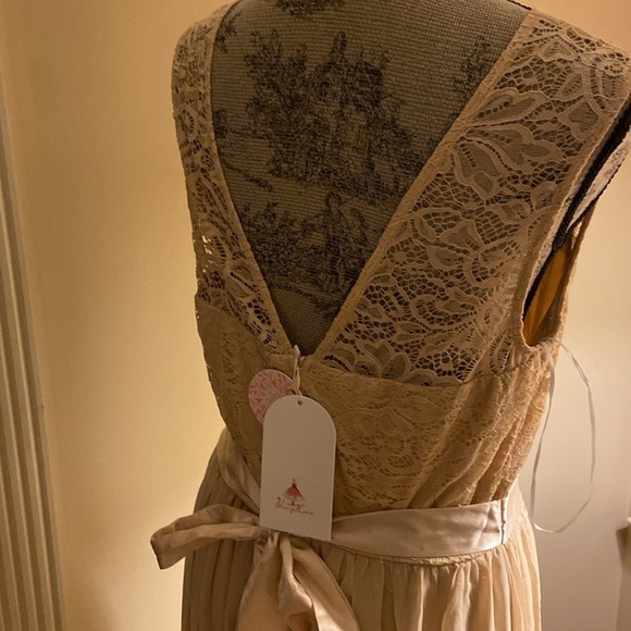 BeryLove  Long Floral Lace Bridesmaid Dress A-line Swing Formal Party Dress new - Picture 8 of 8